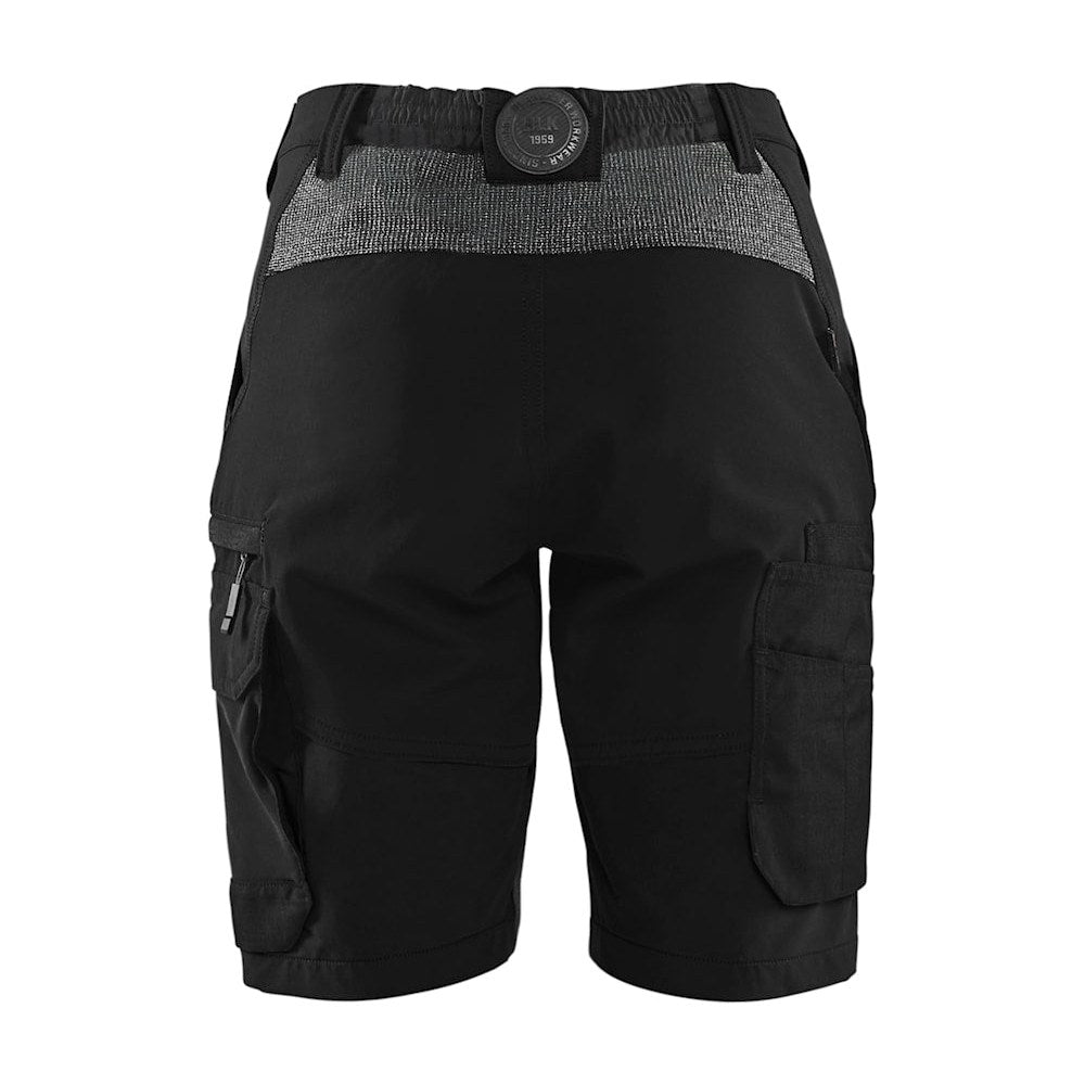 Blaklader Service Shorts 4-Way Stretch Women 7123 #colour_black-dark-grey