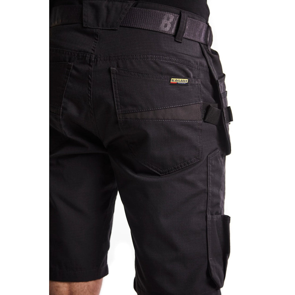 Blaklader Service Shorts with Nailpockets 1494 #colour_black-dark-grey
