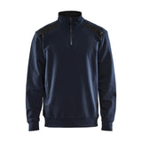 Blaklader Half-Zip 2-Tone Sweatshirt 3353 - Dark Navy/Black