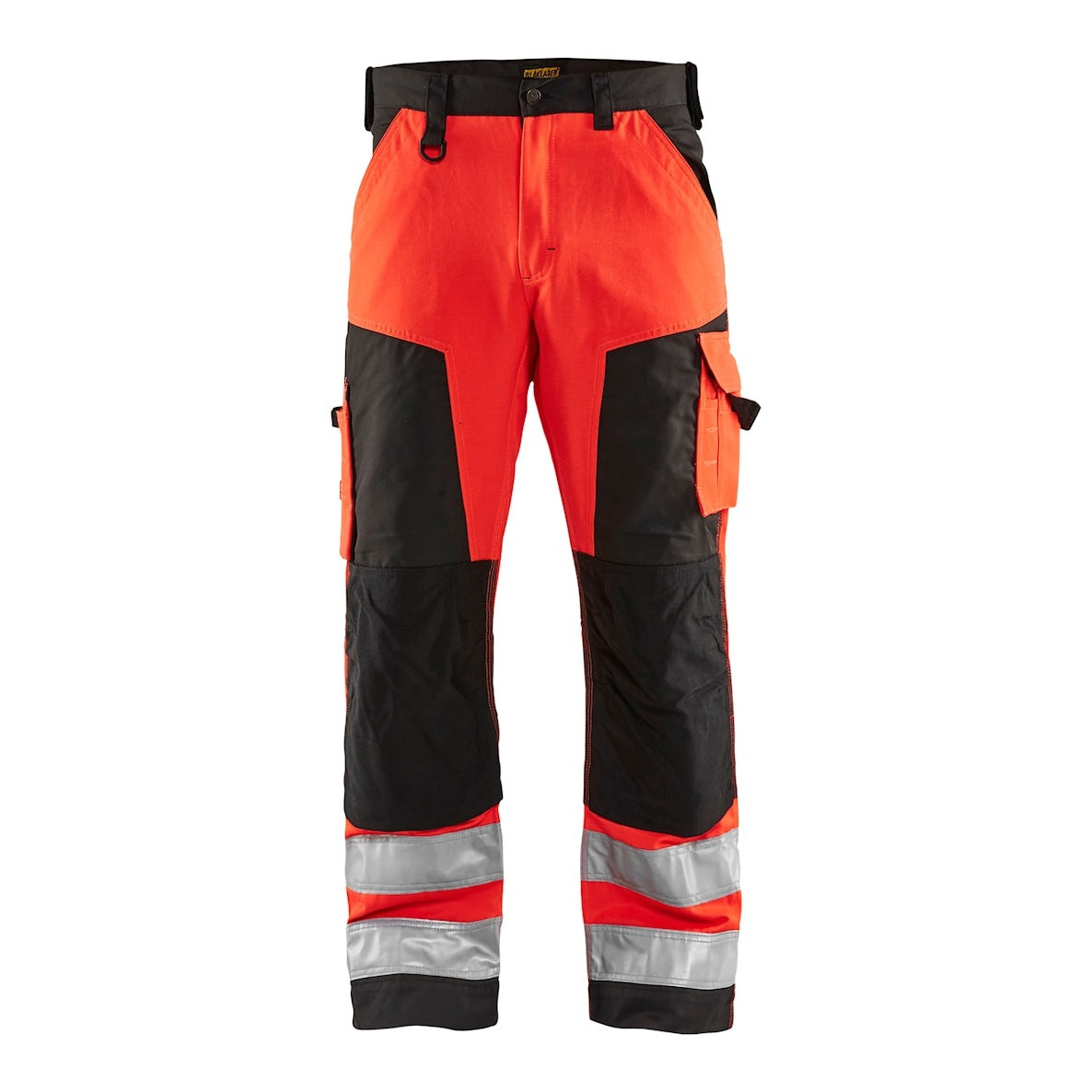 Blaklader Hi-Vis Trousers without Nail Pockets 1566 - Hi-Vis Red/Black