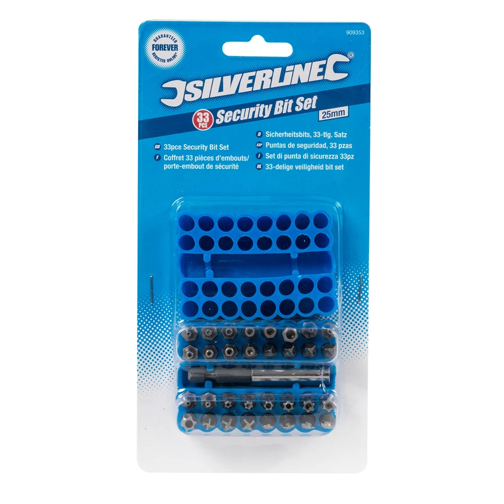 Silverline Security Bit Set 33Pce