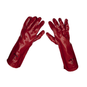 Sealey Red PVC Gauntlets 450mm - Pair