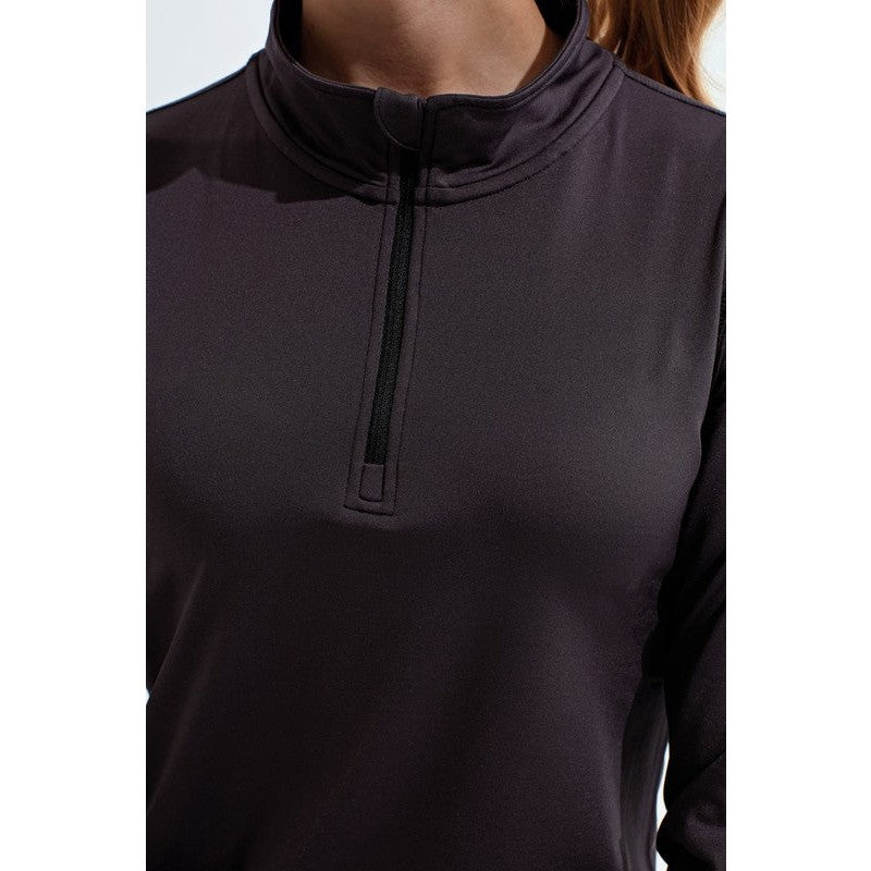 Women's TriDri® Recycled Long Sleeve Brushed Back ¼ Zip Top