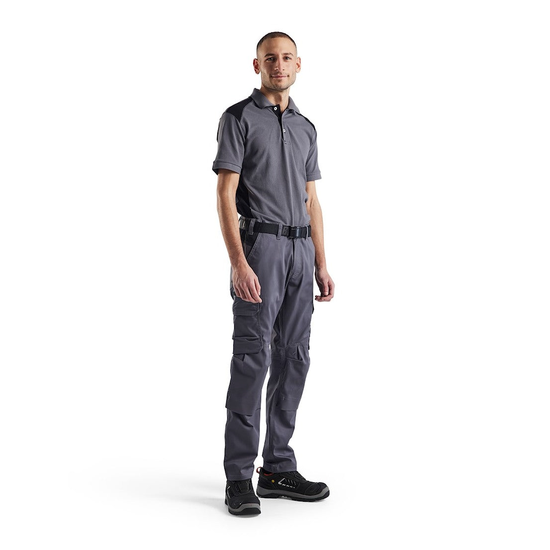 Blaklader Polo Shirt 3324  #colour_mid-grey-black