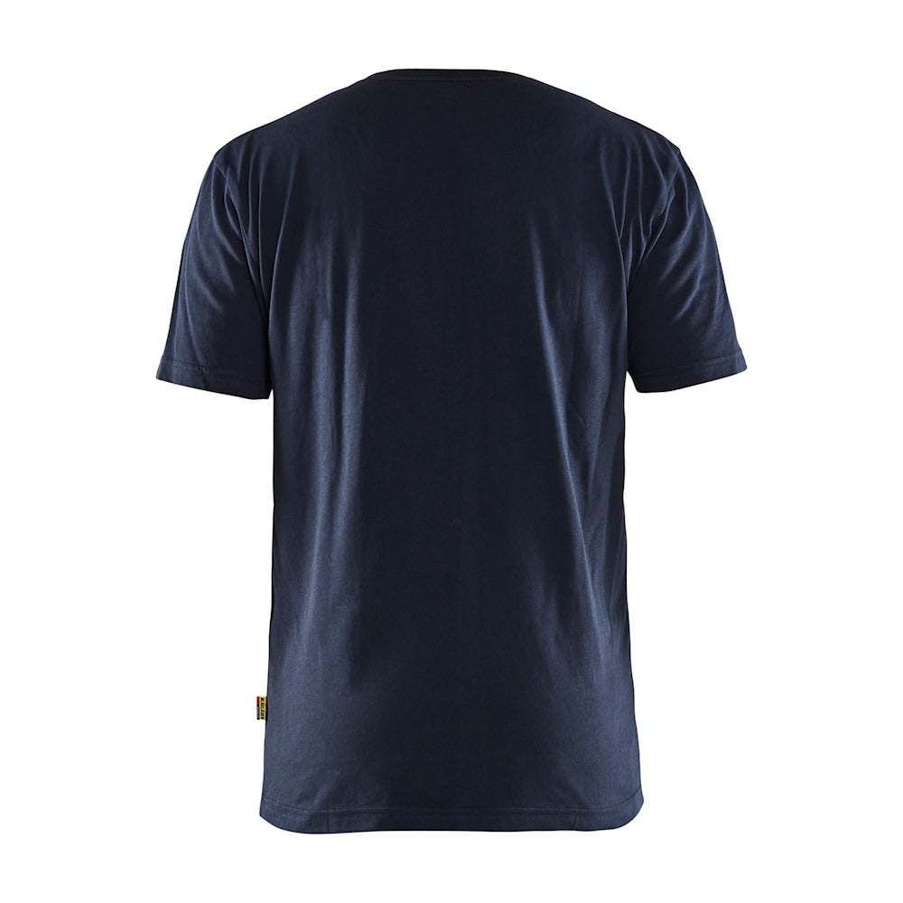 Blaklader T-Shirt 3379 #colour_dark-navy-blue-hi-vis-yellow