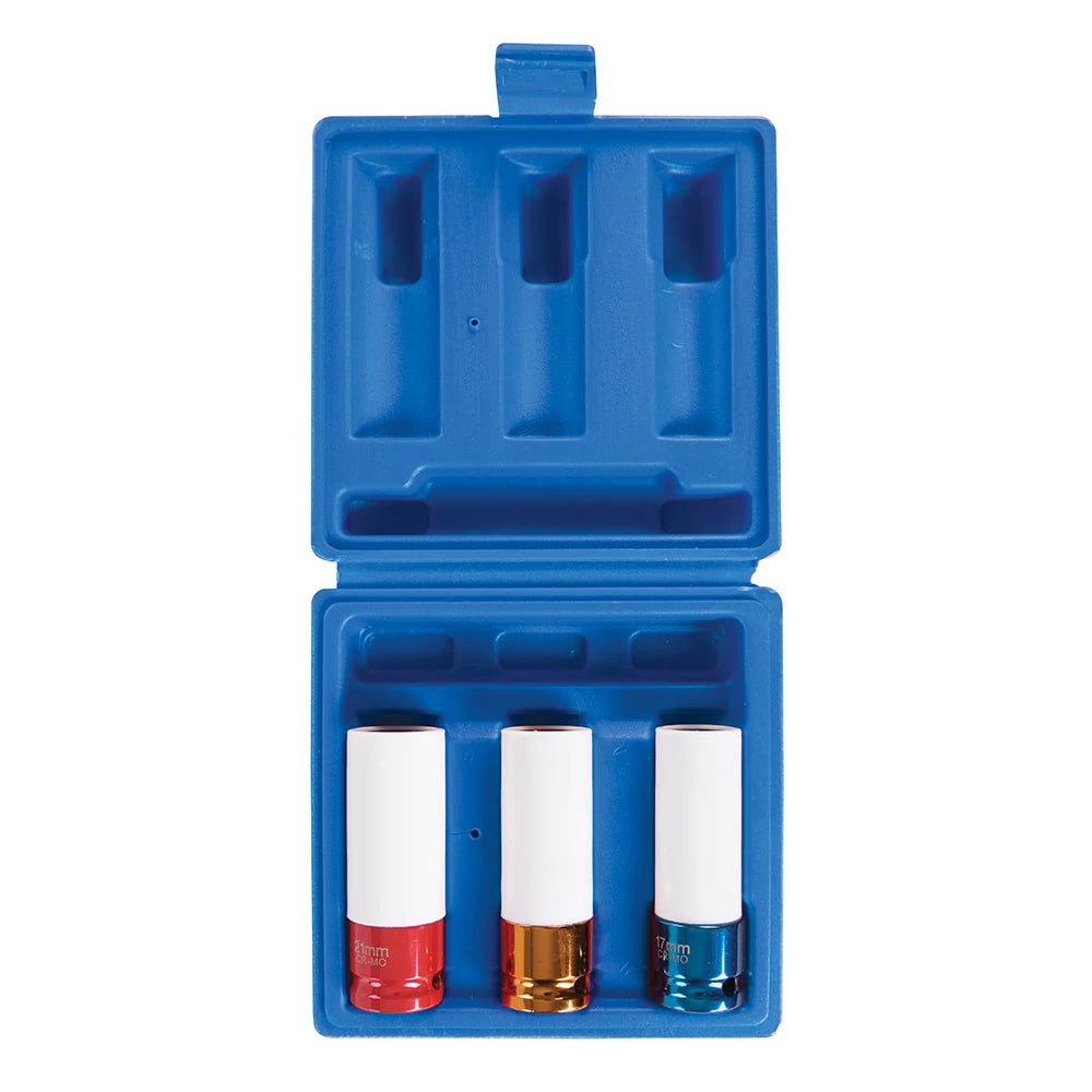 Silverline Impact Alloy Wheel Nut Socket Set 3Pce