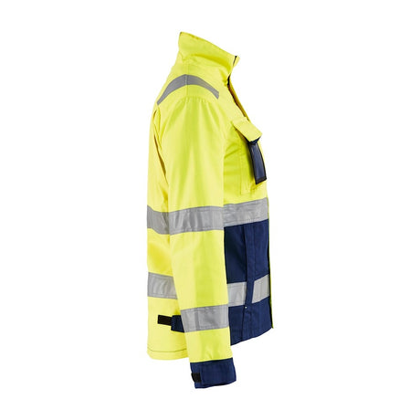 Blaklader Women's Hi-Vis Jacket 4903 #colour_hi-vis-yellow-navy-blue