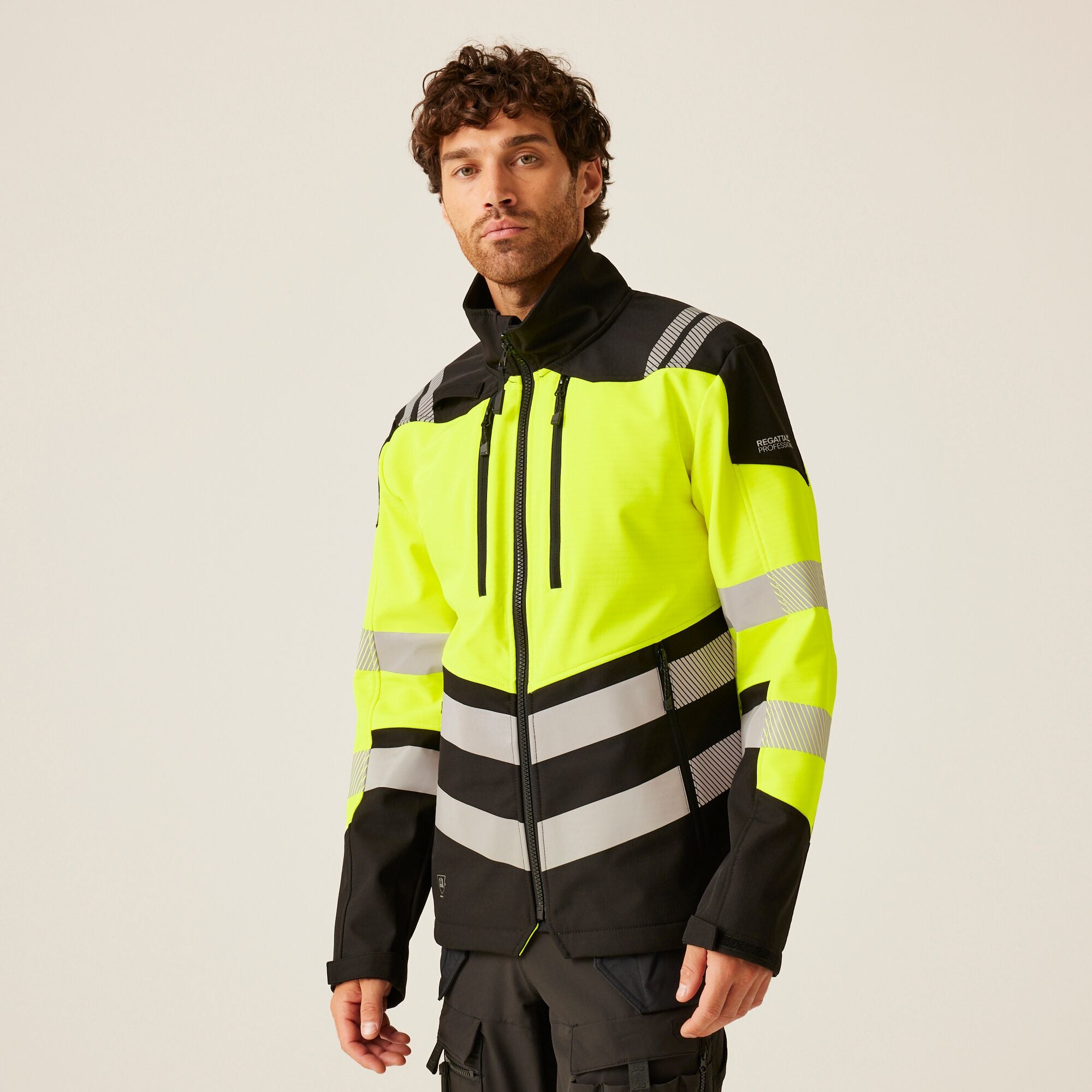 Regatta Professional Mens Hi-Vis X PRO 3 Layer Softshell Jacket - Class 2