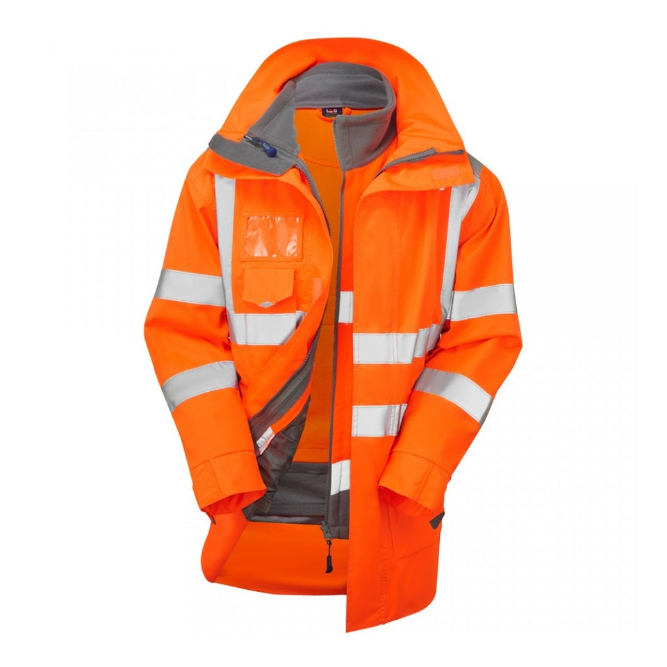 Leo Workwear CLOVELLY + HARTLAND Leo 3-in-1 Anorak + Fleece Jacket