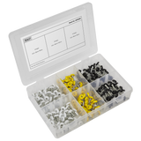 Sealey Numberplate Screw Assortment 195pc 4.8mm x 18mm - Plastic Enclosed Head