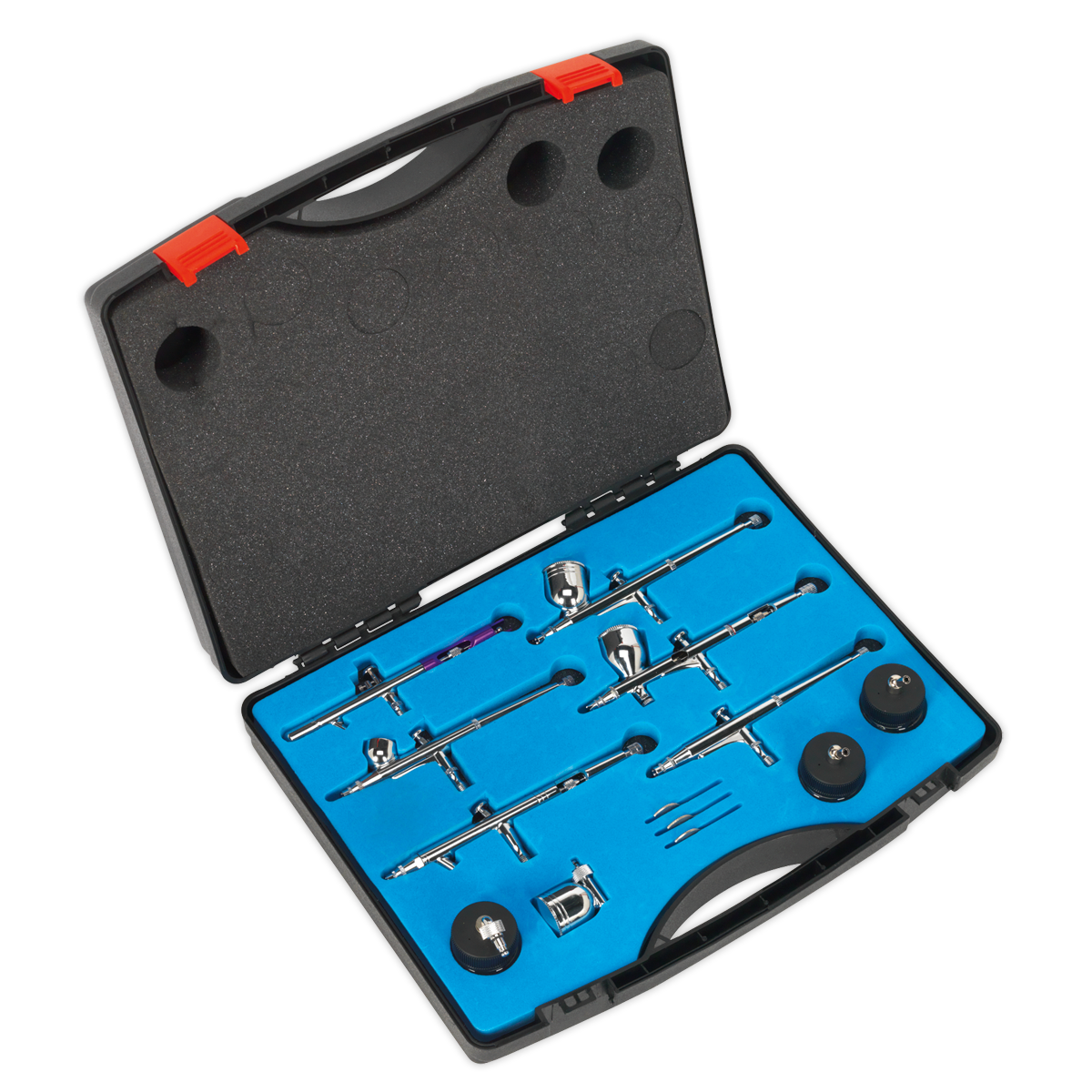 Sealey Mini Air Brush Kit 10pc Gravity/Suction Feed