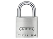 ABUS Mechanical 64TI/25mm TITALIUM Padlock Carded