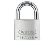 ABUS Mechanical 64TI/45mm TITALIUM Padlock Carded