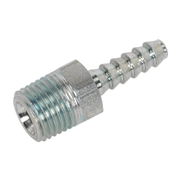 Sealey Screwed Tailpiece Male 1/4"BSPT - 3/16" Hose Pack of 5