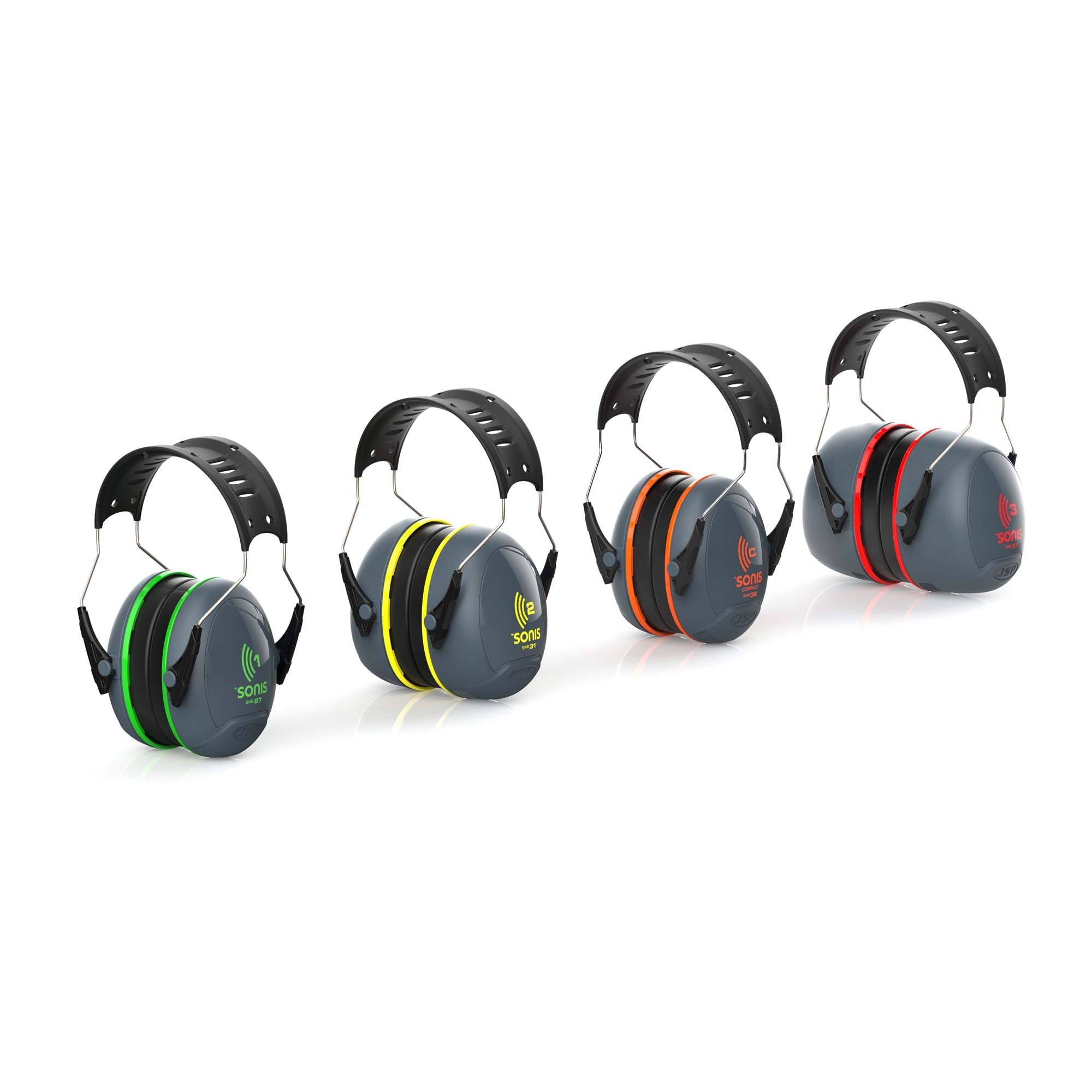 JSP Sonis 3 Sonis3 Adjustable Ear Defenders - 37dB SNR