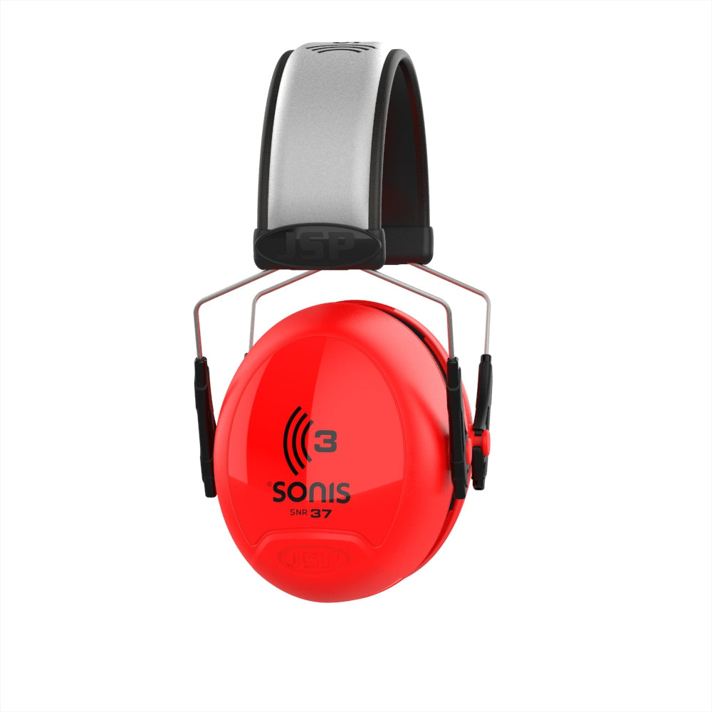 JSP Sonis 3 Sonis3 Extra Visibility Adjustable Ear Defenders - 37dB SNR