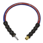 Sealey Air Leader Hose 600mm x Ø10mm with Tailpiece & 1/4"BSP Union