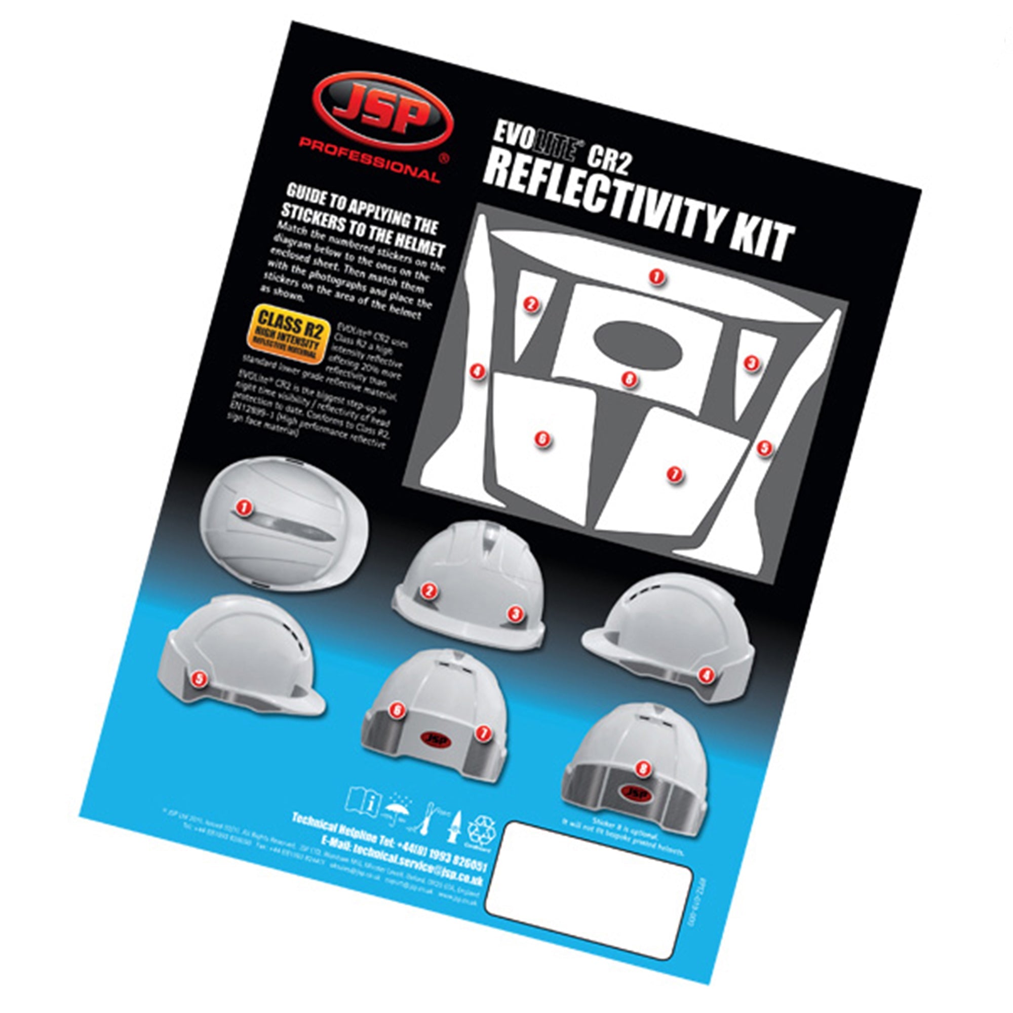 JSP Reflective CR2 Decal Kit for EVOLite (10 Pack)