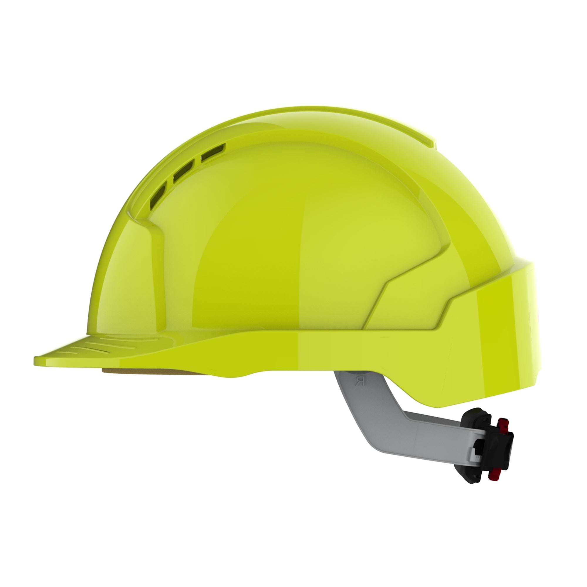 JSP EVOLite Safety Helmet - Wheel Ratchet - Vented - High-Visibility Yellow