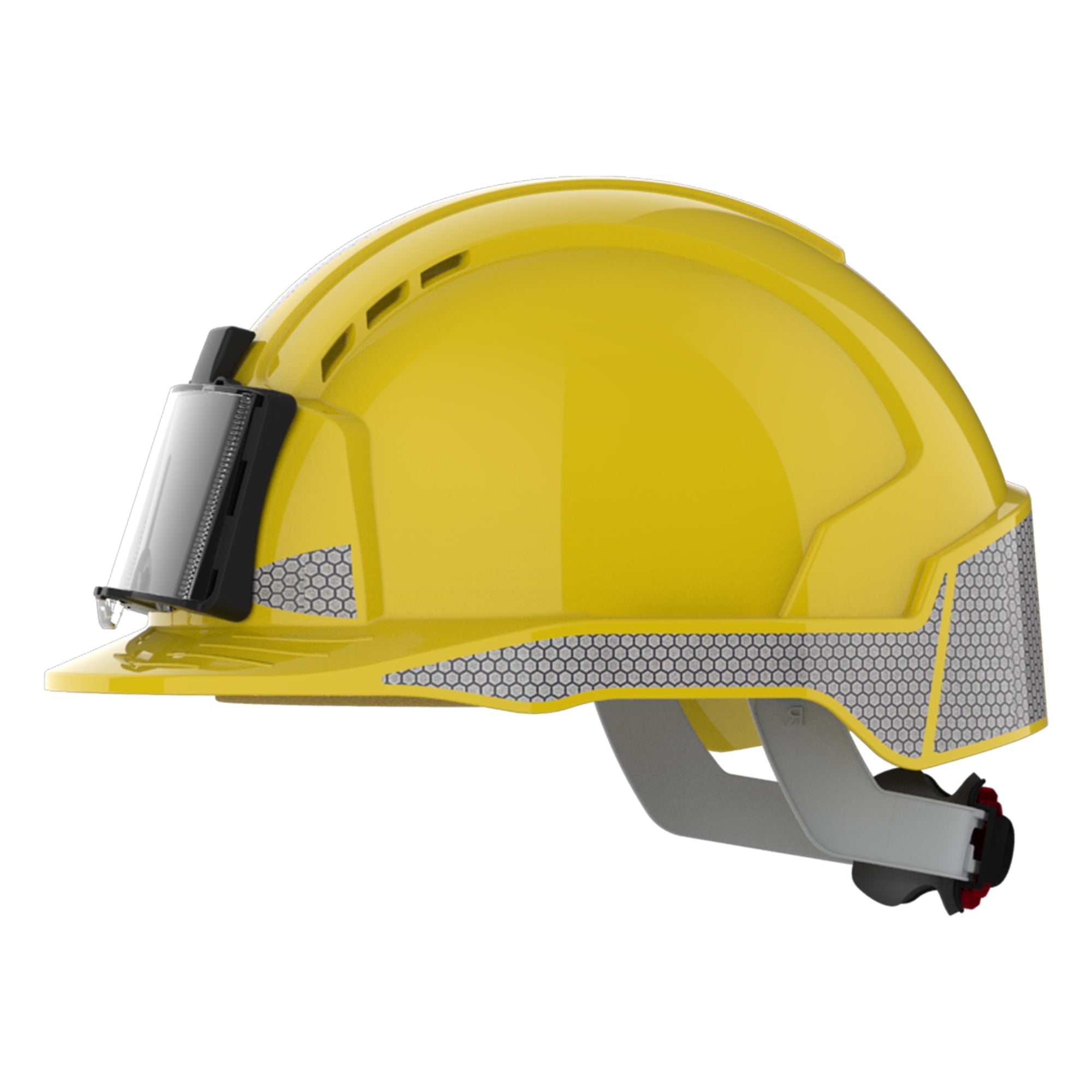 JSP EVOLite Safety Helmet with Reflective CR2 Decals and ID Badge Holder / Lamp Bracket