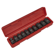 Sealey Impact TRX-Star* Female Socket Set 10pc 1/2"Sq Drive