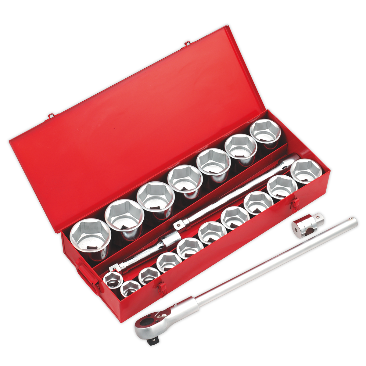 Sealey Socket Set 22pc 1"Sq Drive 6pt WallDrive® Metric