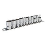 Sealey Socket Set 11pc 1/4"Sq Drive WallDrive® - Imperial