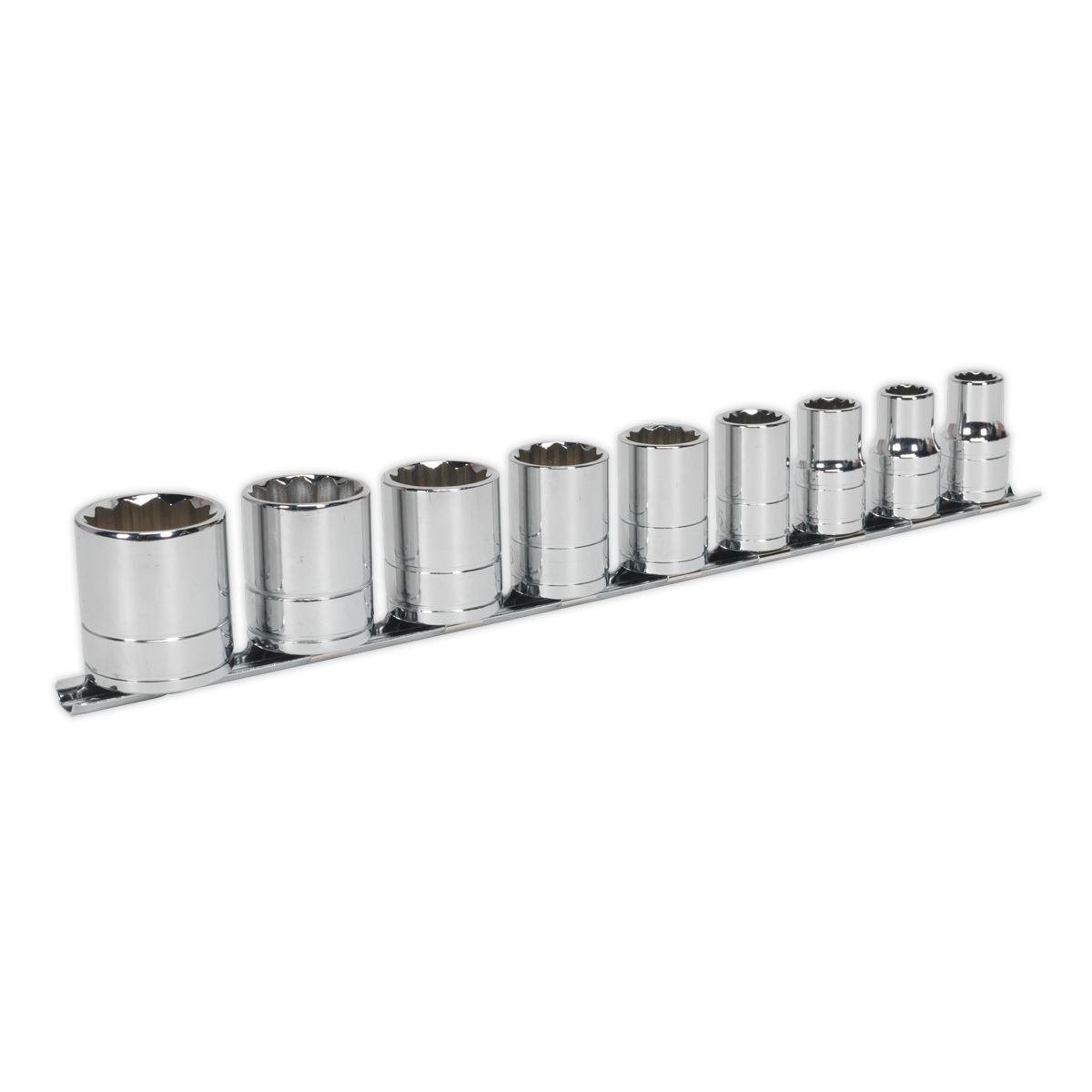 Sealey Socket Set 9pc 1/2"Sq Drive Whitworth