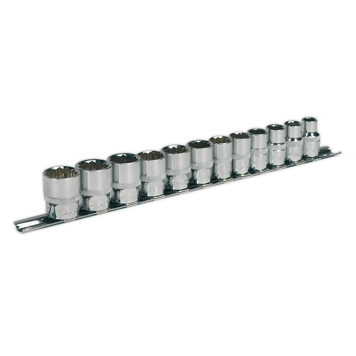Sealey Socket Set 12pc 3/8"Sq Drive 12pt WallDrive® Metric