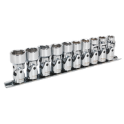 Sealey Universal Joint Socket Set 10pc 3/8"Sq Drive 6pt WallDrive® Metric