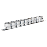 Sealey Socket Set 11pc 3/8"Sq Drive Lock-On 6pt Imperial