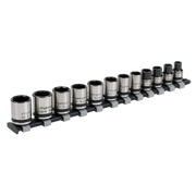 Sealey Socket Set 12pc 3/8"Sq Drive Lock-On 6pt Metric - Black Series