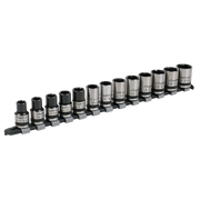 Sealey Socket Set 13pc 1/2"Sq Drive Lock-On 6pt Metric - Black Series