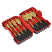 Sealey Flat Wood Drill Bit Set 7pc 1/4"Hex Shank