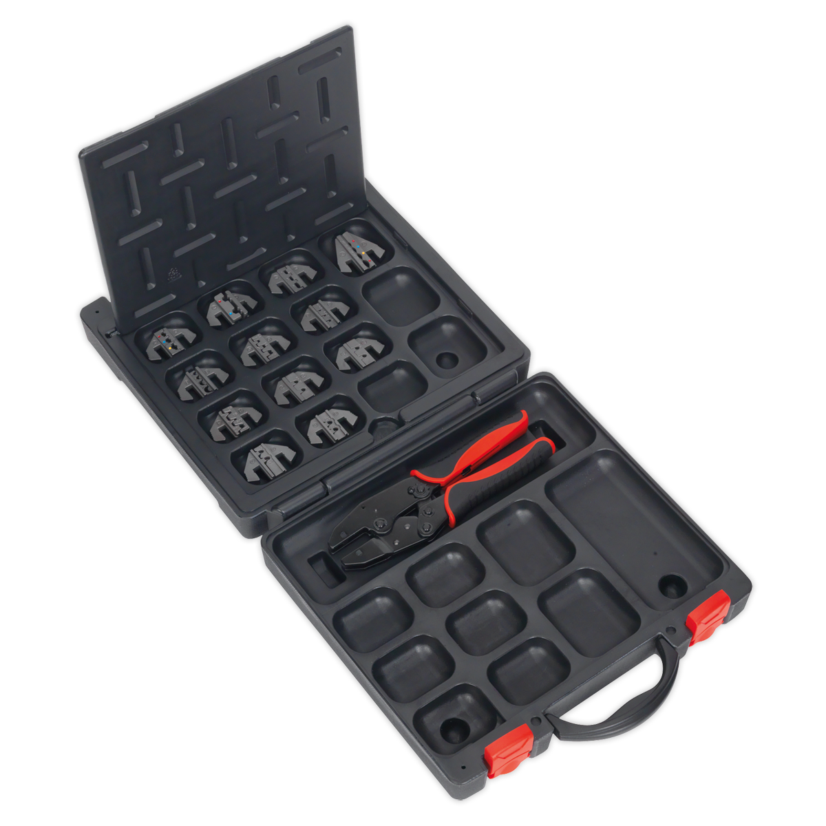 Sealey Ratchet Crimping Tool with Jaws and Storage Case