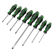 Sealey Screwdriver Set 8pc GripMAX® - Hi-Vis Green