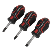 Sealey Screwdriver Set 3pc GripMAX® Stubby