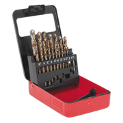 Sealey HSS Cobalt Split Point Fully Ground Drill Bit Set 19pc Metric
