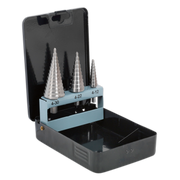 Sealey HSS 4341 Step Drill Bit Set 3pc Double Flute