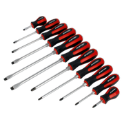 Sealey Screwdriver Set 11pc Hammer-Thru