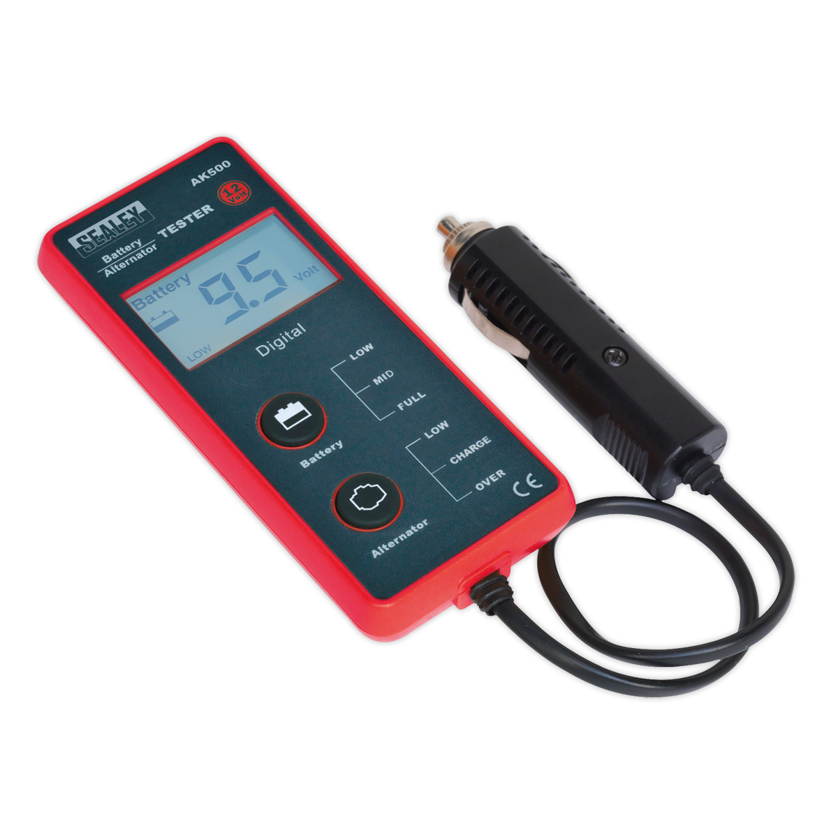 Sealey Battery & Alternator Tester 12V - LCD Screen