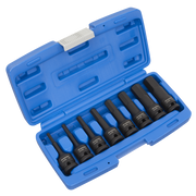 Sealey Impact Hex Socket Bit Set 8pc 1/2"Sq Drive