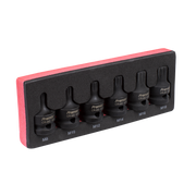 Sealey Impact Spline Socket Bit Set 6pc 1/2"Sq Drive AK5608
