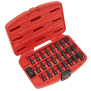 Sealey Impact TRX-Star*/Hex/Spline Bit Set 25pc 1/2"Sq Drive