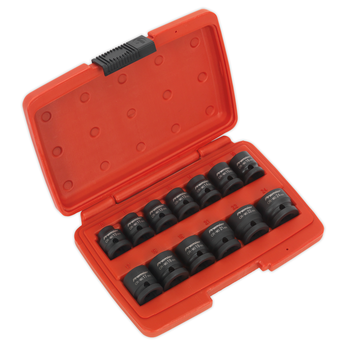 Sealey Impact Socket Set 13pc 1/2"Sq Drive Low Profile Metric