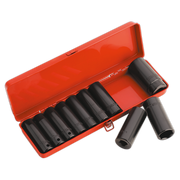 Sealey Impact Socket Set 10pc 1/2"Sq Drive Deep Metric