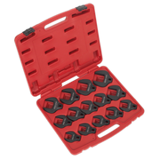 Sealey Crow's Foot Spanner Set 14pc 1/2"Sq Drive Metric