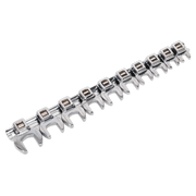 Sealey Crow's Foot Open-End Spanner Set 10pc 3/8"Sq Drive Metric AK5989
