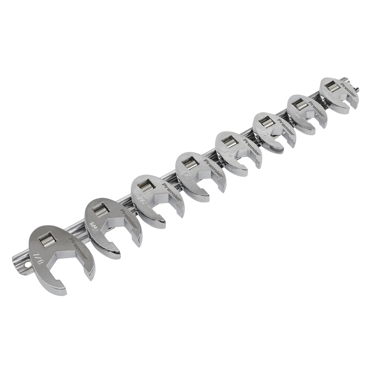 Sealey Crow's Foot Spanner Set 8pc 3/8"Sq Drive Imperial