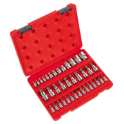 Sealey TRX-Star* Socket & Security Socket Bit Set 38pc 1/4", 3/8" & 1/2"Sq Drive AK6197
